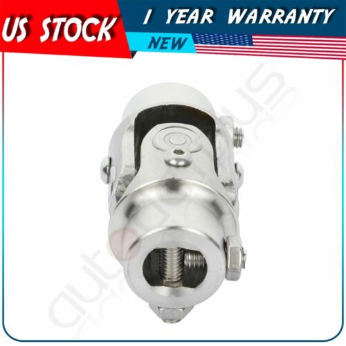 Stainless Steel Universal Steering Chrome U-Joint Shaft 3/4 Inch DD X 3/4&#034; DD