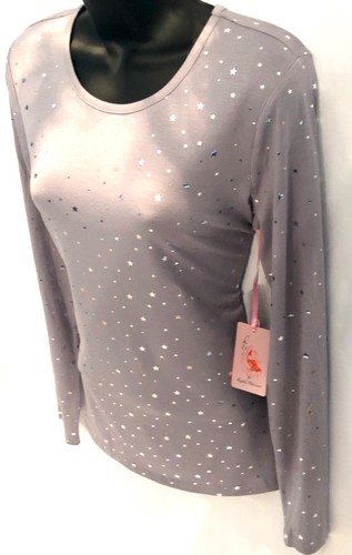 Details about / Kathy Peterson Koi medical nurse scrub shirt top blouse Small Gray long sleeve