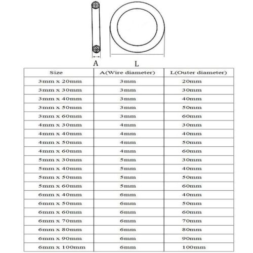 Seamless Metal O Ring Welded Round 304 Stainless Steel 20 30 40 50 60 80 100mm
