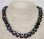 NEW Baroque 18/" 13-12 MM SOUTH SEA NATURAL black PEARL NECKLACE 14K GOLD CLASP
