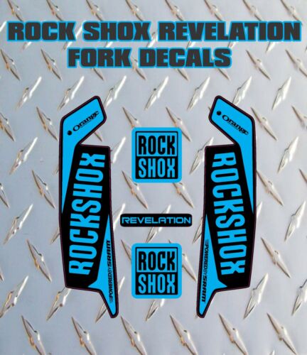 ROCK SHOX Revelation FORK Stickers Decals Mountain Bike Down Hill MTB blue