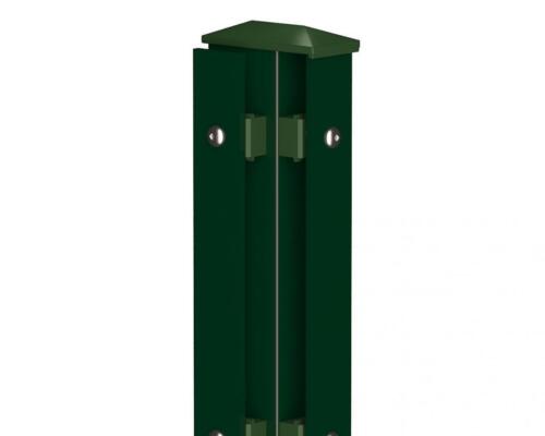 Camas Eckpfosten Links Typ1 1030mm moosgrün Doppelstabmattenzaun
