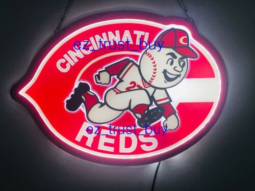 New Cincinnati Reds Light Lamp LED 3D Neon Sign 17" Decor Windows Artwork Bar 