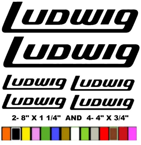 LUDWIG 1970'S    STICKERS DECALS ANY COLOR 
