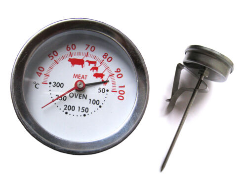 2-in-1 Edelstahl Bratenthermometer Ofenthermometer Thermometer Ofen Fleisch