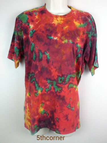 S-5XL Tie Dye T-Shirt Top Retro Festival Hippy Batik Tye Die Rave T Shirt TD4