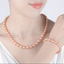 Fashion 7-8MM Natural Pink Rice Freshwater Pearl Necklace Bracelet Set
