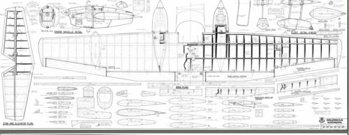 Grumman Widgeon   80"  Giant Scale RC AIrplane Printed Plans 