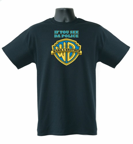 If You See Da Police Warn A Brother Mens Ladies Kids T-Shirts Men Vests S-XXL