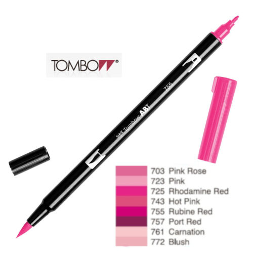 Tombow Dual Brush Pen  ABT 800 to 899  Red shade 
