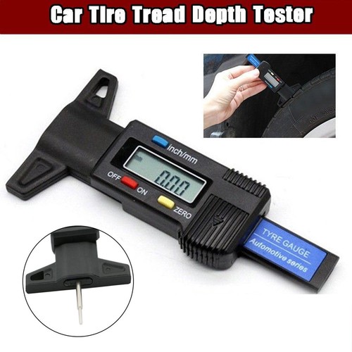 Digital Tyre Tread Depth Tester Gauge Checker Car Brake Safety Measuring Tool