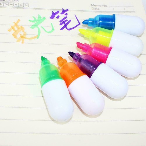5 STÜCKE Nette Textmarker Fluorescent Maker Stift Büro Schule Schreibwaren A4P1