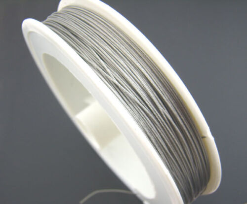 15m REEL 0.8mm  STAINLESS STEEL TIGER TAIL BEADING WIRE~Bracelets~Crafts 22A 