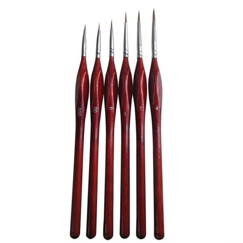 Miniature Brushes For Detailing Professional Detail Paint Brush Set Of 6 Pcs