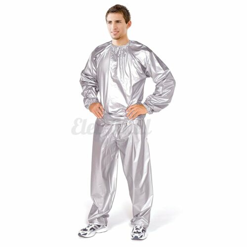 L-4XL Heavy Duty Sweat Sauna Suit Gym Fitness Exercise Fat Burn Weight Loss US
