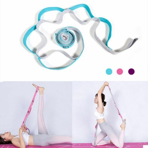Women Physical Therapy and Yoga Loops Stretching Strap Exercise Resistance Band 