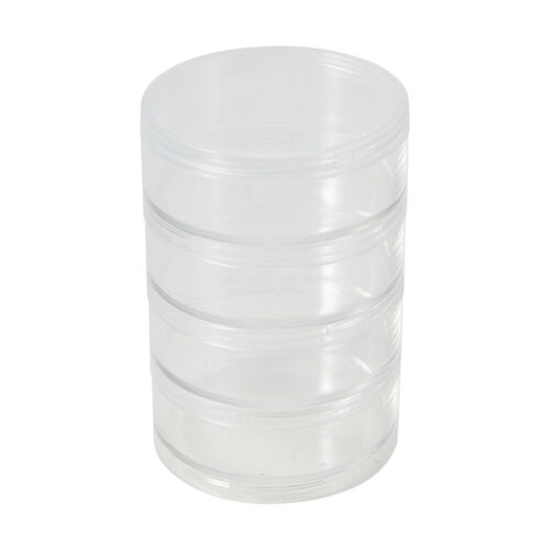 New 4 Storage Stackable Screw Clear Containers 5 Stackable Nail Art Container SZ 