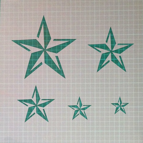 Antique Stars Vintage Shabby Chic Mylar Painting Wall Art Furniture Stencil