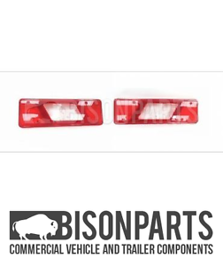 *Ford Transit MK8 Tipper Rear Tail Light Lamp Lenses LH//NS /& RH//OS TRA098//099