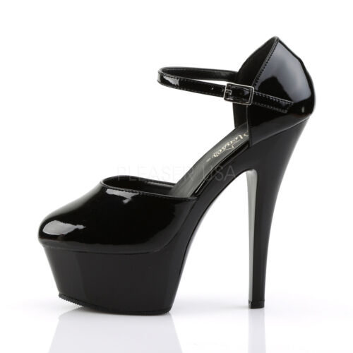 Pleaser Kiss-248 Ladies Black  Stiletto Heel Platform Slide Pole Dance Shoes