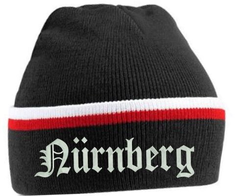 Wintermütze mit Stick Nürnberg Mütze Trikot Bestickung