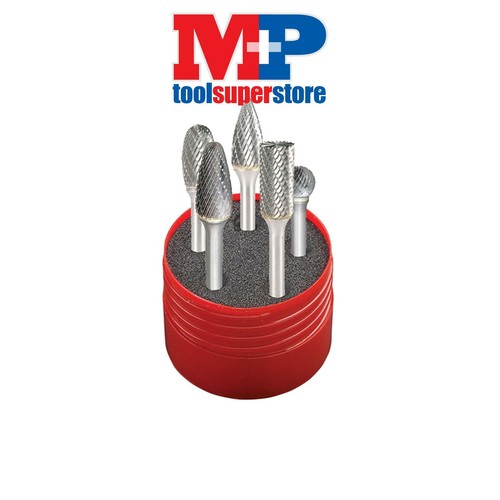 Dormer 88001 Solid Carbide Rotary Burr Cylindrical Set 5 Piece