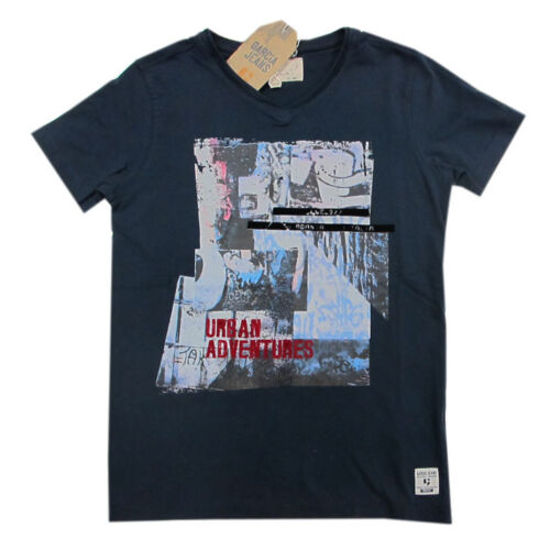 García t-shirt camisa manga corta cuello en pico azul algodón jóvenes talla 128//134 176