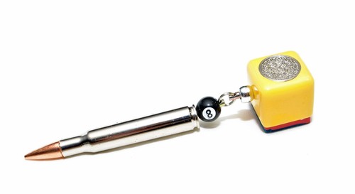 Silver Bullet Pocket Chalker w// Scuffer Pool Billiard Cue Accessory YELLOW