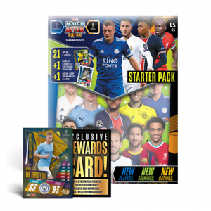 Starter Pack Includes 1 GOLD LIMITED EDITION CARD TOPPS Match Attax Extra 2021 