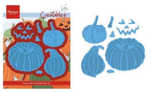 Stanzschablone HALLOWEEN HERBST Katze Kürbis MARIANNE DESIGN CREATABLES Präge