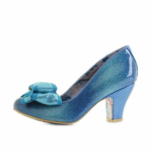 NEW IRREGULAR CHOICE *LADY BAN JOE* BLUE C GLITTER HEELS