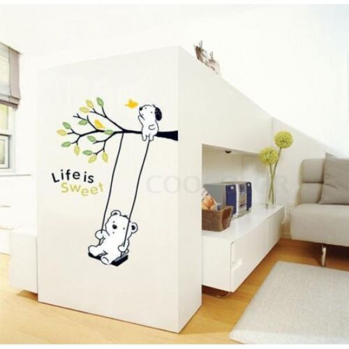 Life is Sweet Puppy Dog Teddy Swing Childrens Room Nursery Removable LD871AB 