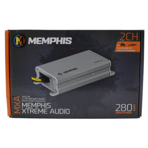 Memphis Audio MXA2.140 280W Marine Audio Class-D 2-Channel Amplifier MXA2140