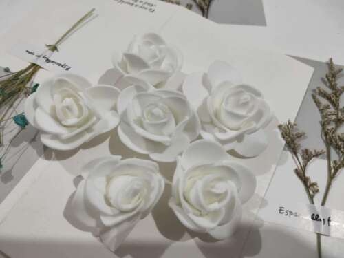 Artificial  50 Heads Foam Rose Flowers Wedding Hair-Band-Brooch Home Decor #CY1 