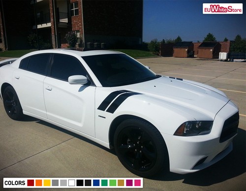 Decal Graphic Vinyl Side Hood Hash Fender Stripe Kit for Dodge Charger 2011-2017