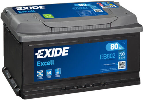 7,50€ Batteriepfand EXIDE Autobatterie Batterie 80 Ah EXCELL EB802 zzgl