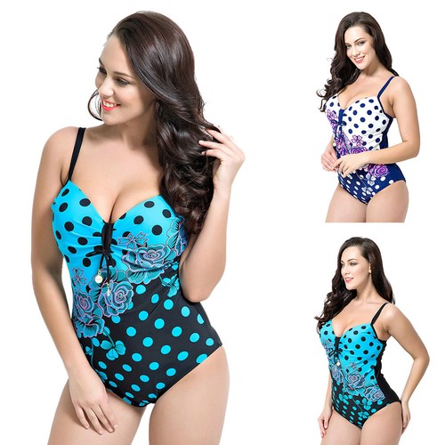 Damen Push Up Badeanzug Monokini Bikini Schwimmanzug Bademode Gr 48 50 52 54 56