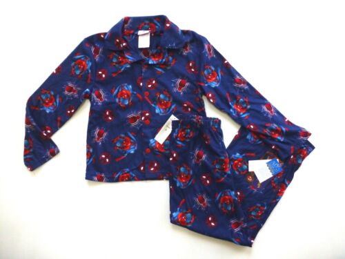 2 Piece Spiderman Boys Size 4 or 6 Button Up Shirt /& Pants Pajama Set New