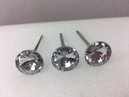 Crystal Round Diamante Prong Upholstery 20mm Headboard Buttons