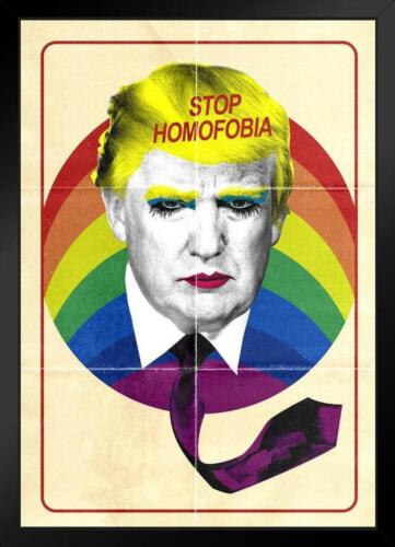 Trump Clown Stop Homofobia Political Framed Poster Art Wall Decor Free Ship 
