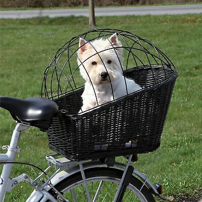 NEW Rear-Mounted Black Bicycle Basket Rack Bicycle Dog Cat Bike Carrier Wicker