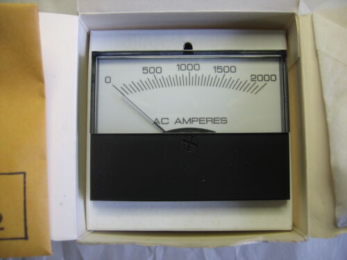 Yokogawa 2-1/2" Panel Meter Gauge 0-2000 AC Amps Ammeter Transformer Rated 