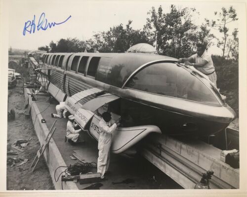 Disneyland Monorail sideview Photo signed by Disney Legend Bob Gurr 