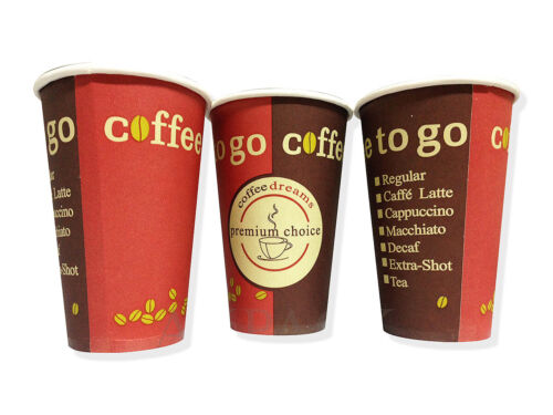 400x Kaffeebecher 200ml /"Coffee to go/" Hartpapierbecher Becher 3,73€//100Stk.