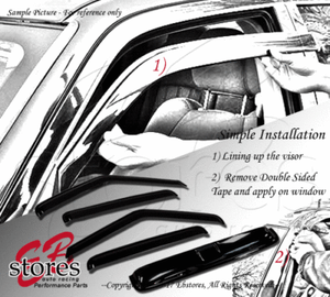 5pc JDM Outside Mount Visor Rain Deflector Sunroof Type 2 For Toyota Camry 12-14