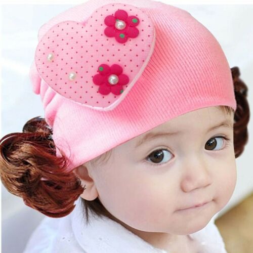 Toddlers Infant Baby Love Heart Headband Hair Band Headwear Wig Hat Headwrap PK 
