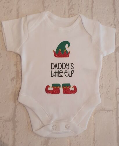 Christmas Babygrow// vest,Baby Boy or Girl unisex ELF