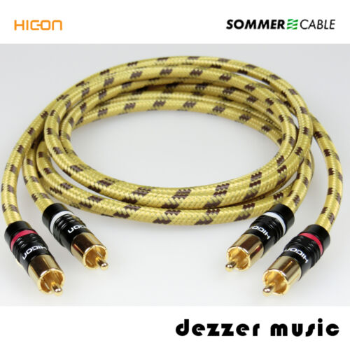 2x 0,15m Cinch-Kabel Classique Hicon Gold Jumper Brücken //Sommer Cable //High End