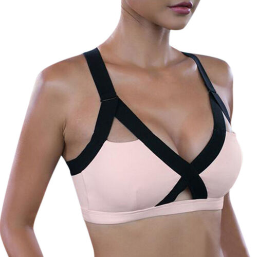 Ladies Sports Seamless Bra Wireless Padded Bralette Workout Yoga Crop Vest