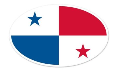 Panama Flag Oval car window bumper sticker decal 5/" x 3/"